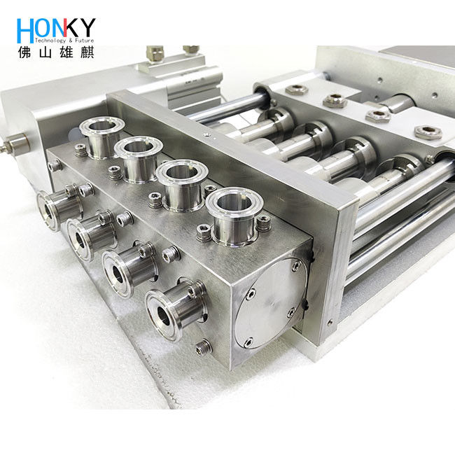 پمپ پرکننده سرامیکی چند سر با قدرت 0.4KW و اندازه پر کردن 1-10ml تا 5-50ml برای مایعات با لزگی بالا