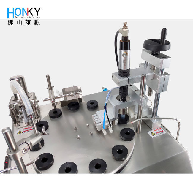 Desktop Vial Filling Capping Machine with Ceramic Pump - 40BPM Filling Efficiency for 1-10ml Vials and AC 220V Power
