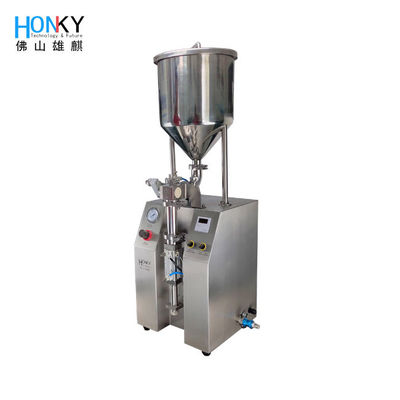 دستگاه پرکننده خمیر پنوماتیک Semi Auto 1800 BPH برای سرنگ ژل