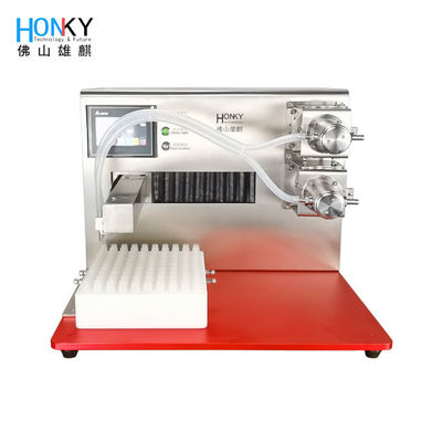 دستگاه پر کردن مایع روغن بخار در محور X-Y با عملکرد پر کردن غواصی و سرعت 60-80 بطری / دقیقه