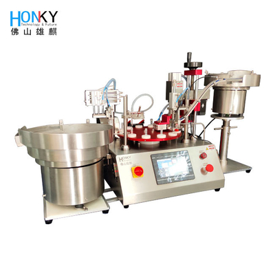 دستگاه پر کردن و پوشاندن بطری واکنشگرهای کوچک خودکار 50BPM برای بسته بندی واکنشگرهای بیولوژیکی